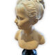 Bust of louise brongniart in patinated plaster after houdon