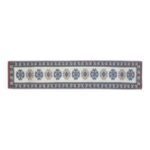 1970s Vintage Turkish Handmade Wool & Cotton Beige Runner Rug 84x402