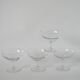 set of 4 engraved crystal champagne glasses 1950 8.5 x 10 cm