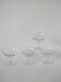 set of 4 engraved crystal champagne glasses 1950 8.5 x 10 cm