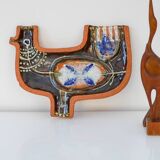 Large Mid-Century Scandinavian Modern pottery wall decor by Hellström