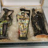 box of 3 vintage decanters , Ceramic bottles Italy DRIOLI MARASCHINO