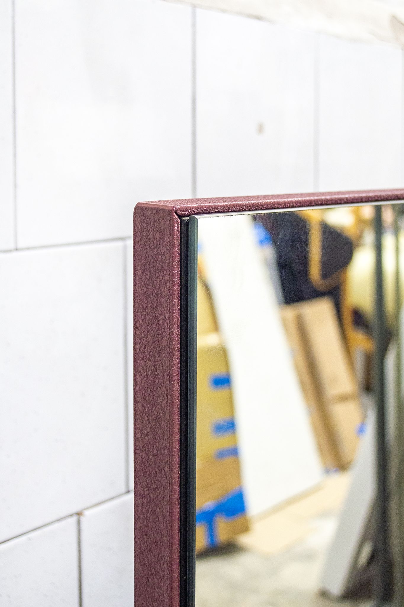 Console with postmodern mirror by Saporiti Italia, 80s