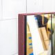 Console with postmodern mirror by Saporiti Italia, 80s