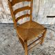Antique Turned Wood Chair + Woven Straw Seat #D822