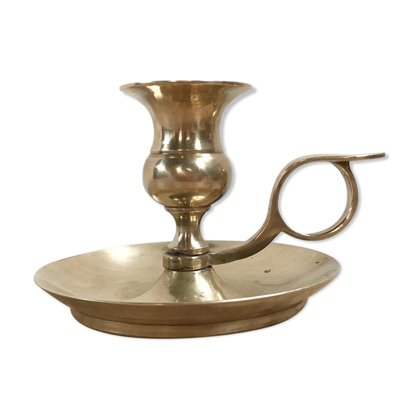 Brass cellar rat candle holder