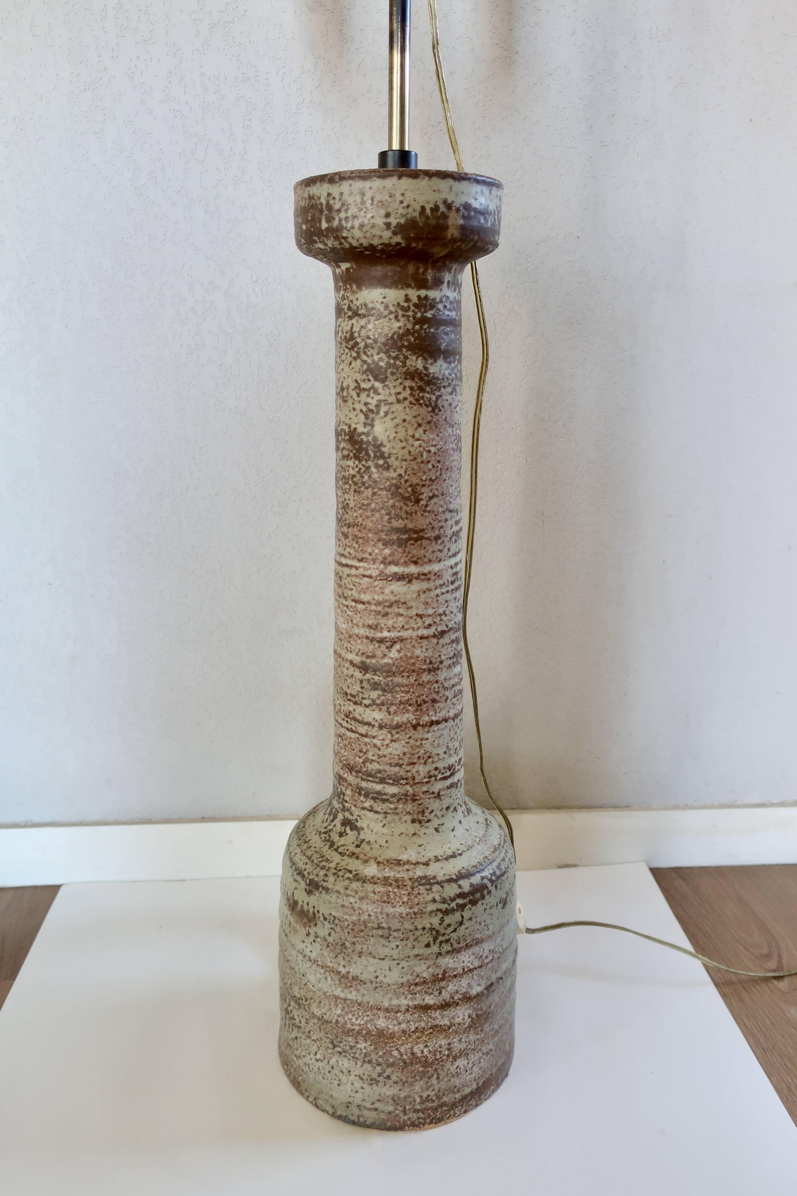 Jaan mobach, utrecht netherlands, large ceramic floor lamp 1960s