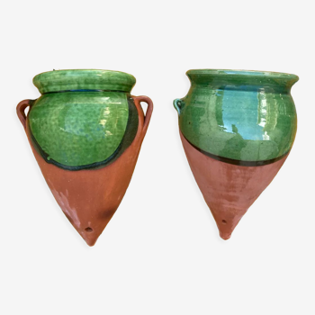 Provençal terracotta wall pots