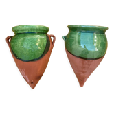 Provençal terracotta wall pots