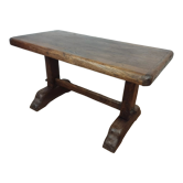 Brutalist solid oak coffee table