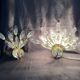 Appliques en cristal et acier doré de Stilkronen modèle Comète - Oscar TARLASCO , 1970s, Set de 2