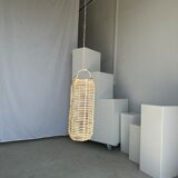 Small lantern-shaped rattan suspension H35 D15