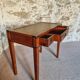 Vintage oak desk – 1970s – Green leather top and 3 drawers