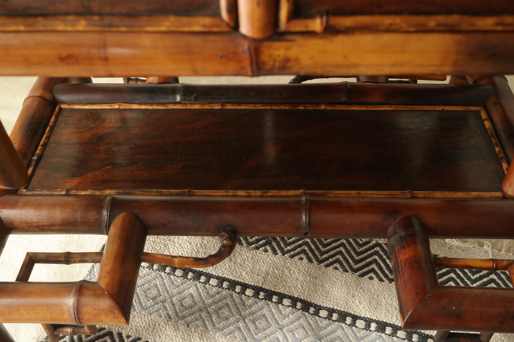 Old colonial style bamboo desk