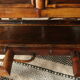 Old colonial style bamboo desk