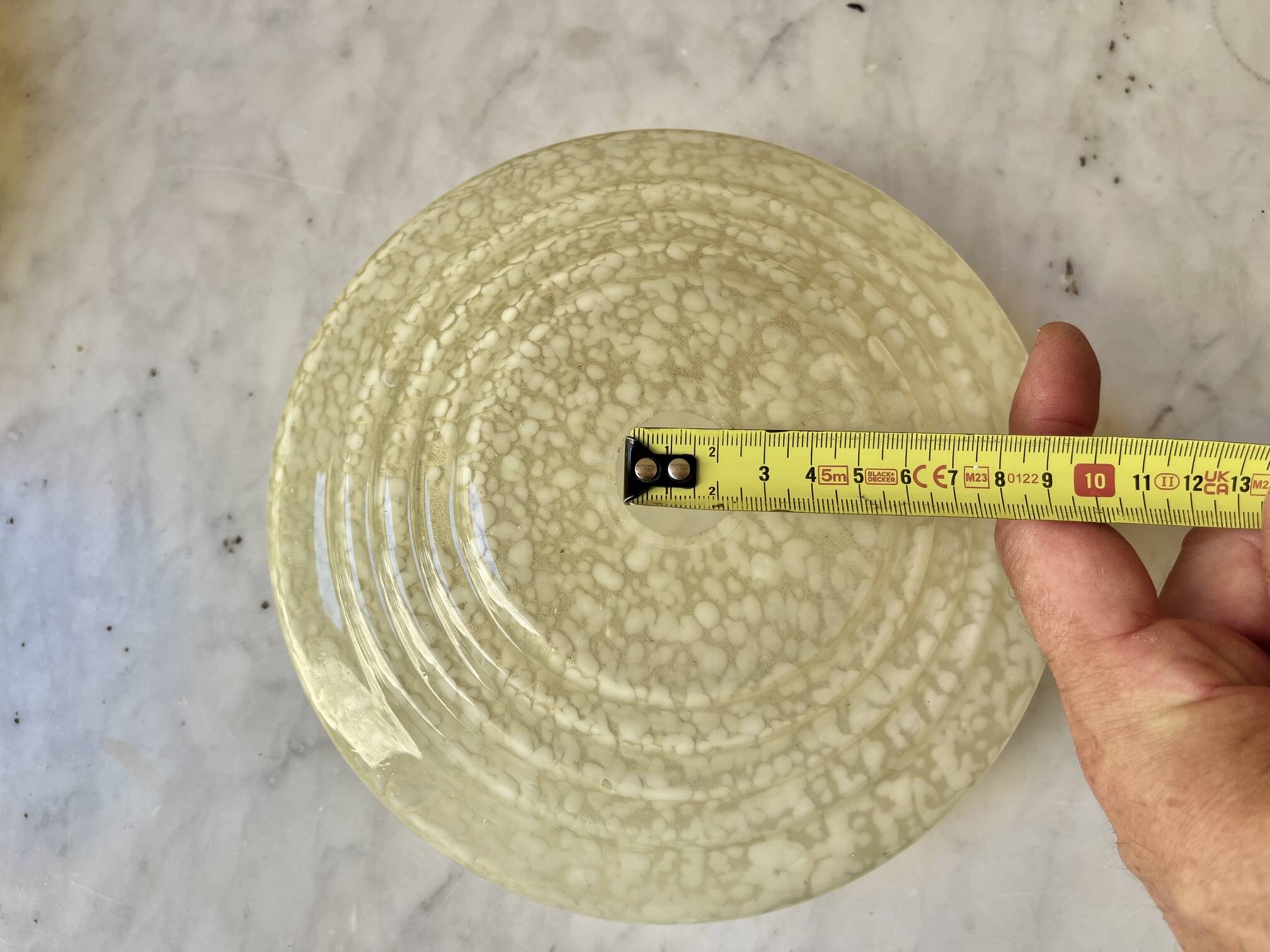 Antique Art Deco glass globe from Clichy