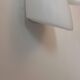 Pair of vintage white opaline wall lights, France 1970s