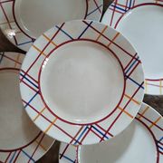 10 antique flat plates from Gien