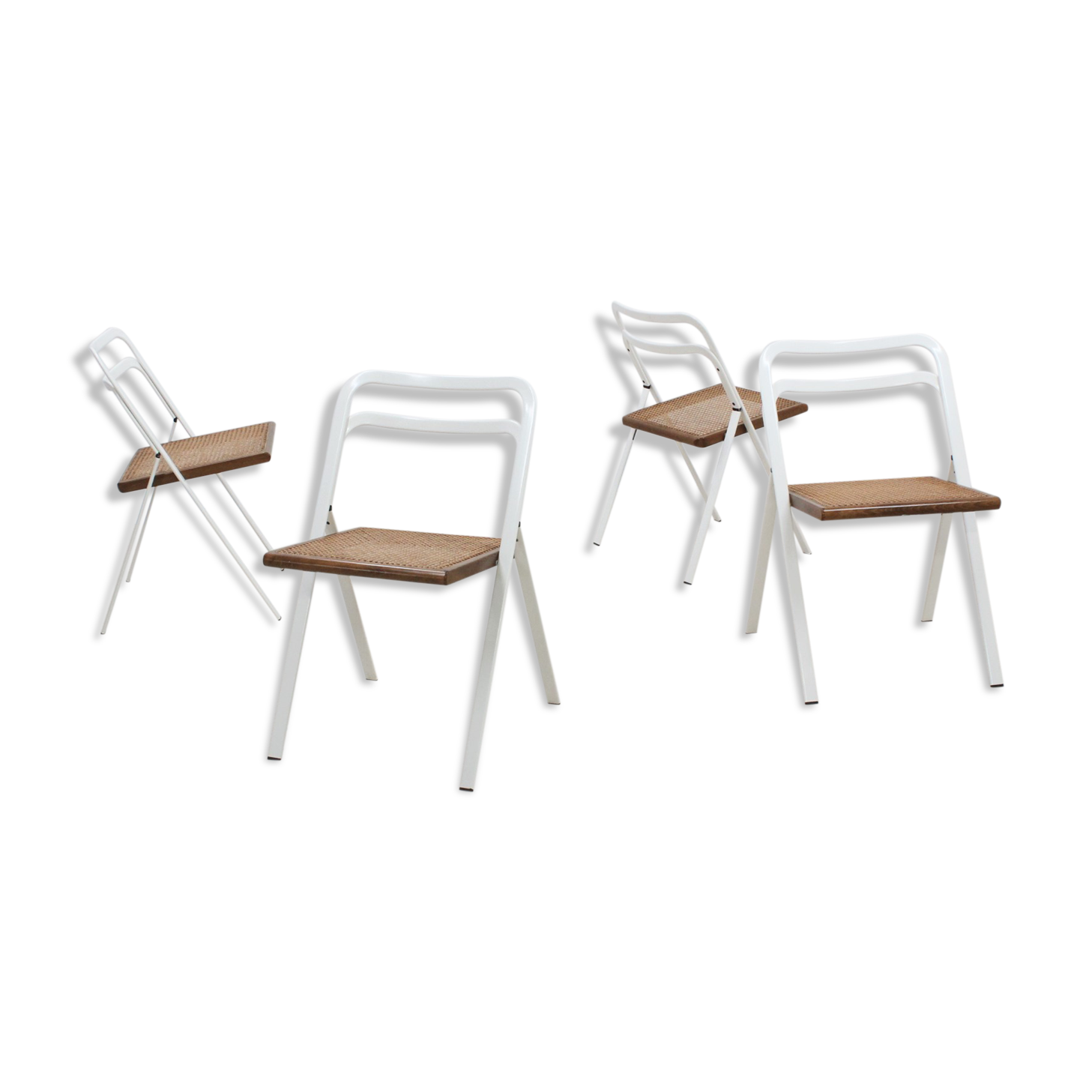 Cidue vintage folding chairs 1970s, set of 4