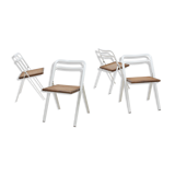 Cidue vintage folding chairs 1970s, set of 4