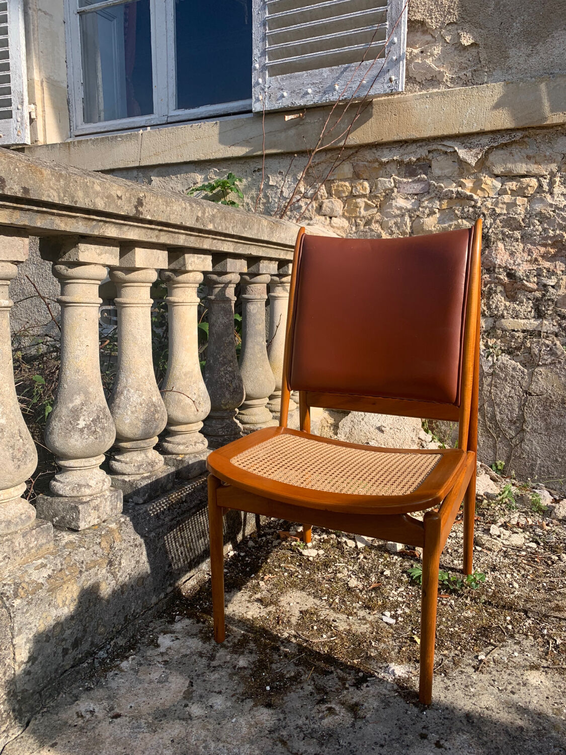 Two rare FJ49 Egyptian Finn Juhl chairs