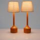 Lampes de table en chêne scandinave d'Elpe, ensemble de 2