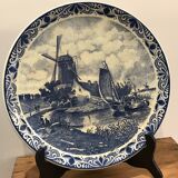 Blue dish in earthenware Delft Holland