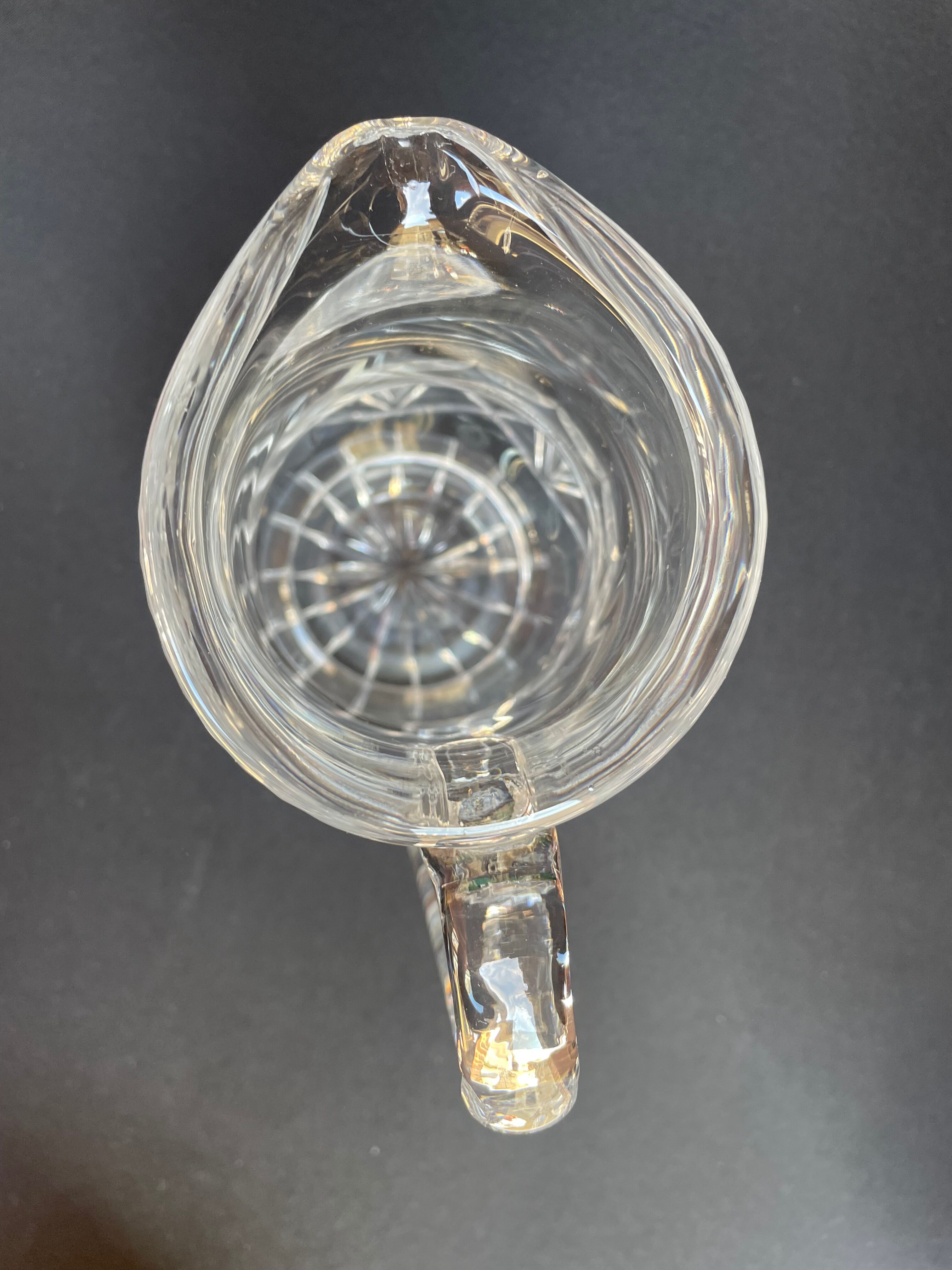 Bohemian - Water broc or orangeade (1) - Crystal blown and cut