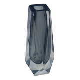 Faceted Murano Sommerso Vase by Flavio Poli