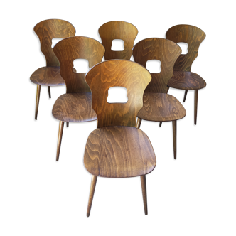 Lot de 6 chaises Baumann gentianes