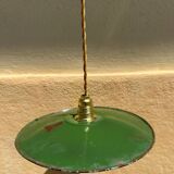 Vintage retro style enamelled sheet metal farmhouse pendant light