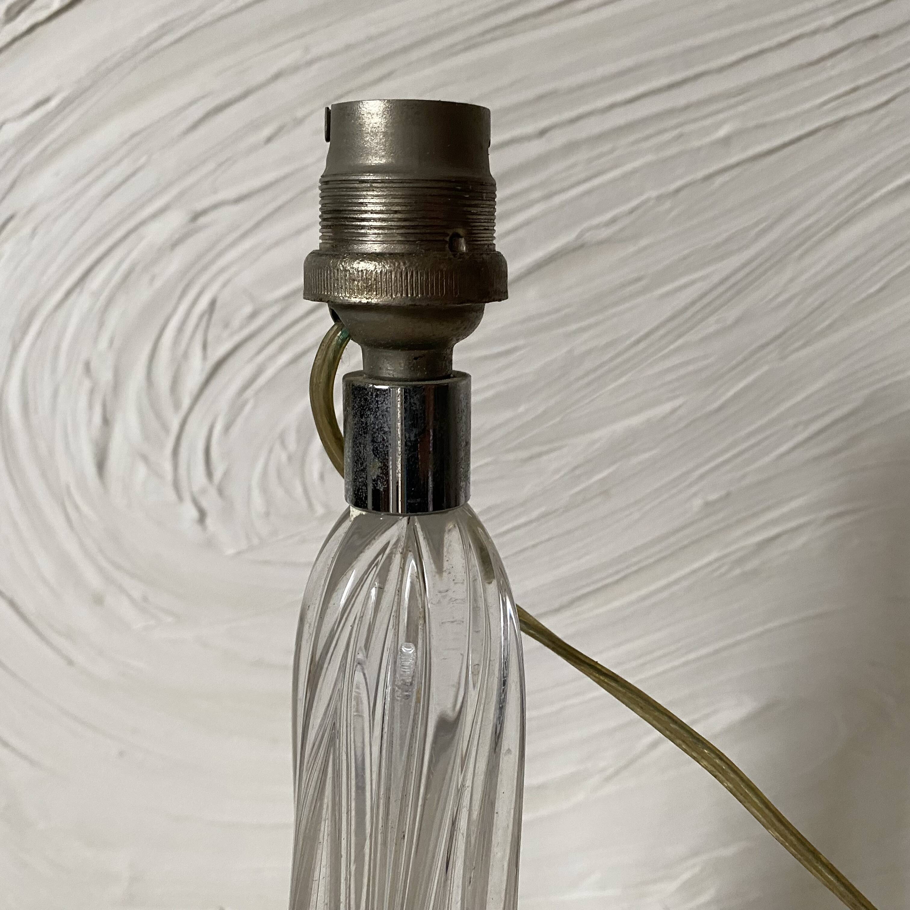 Crystal lamp in Daum style, 1960s.