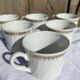 Lot de 6 tasses porcelaine Apilco