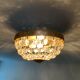 Ceiling lamp basket with faceted tassels
