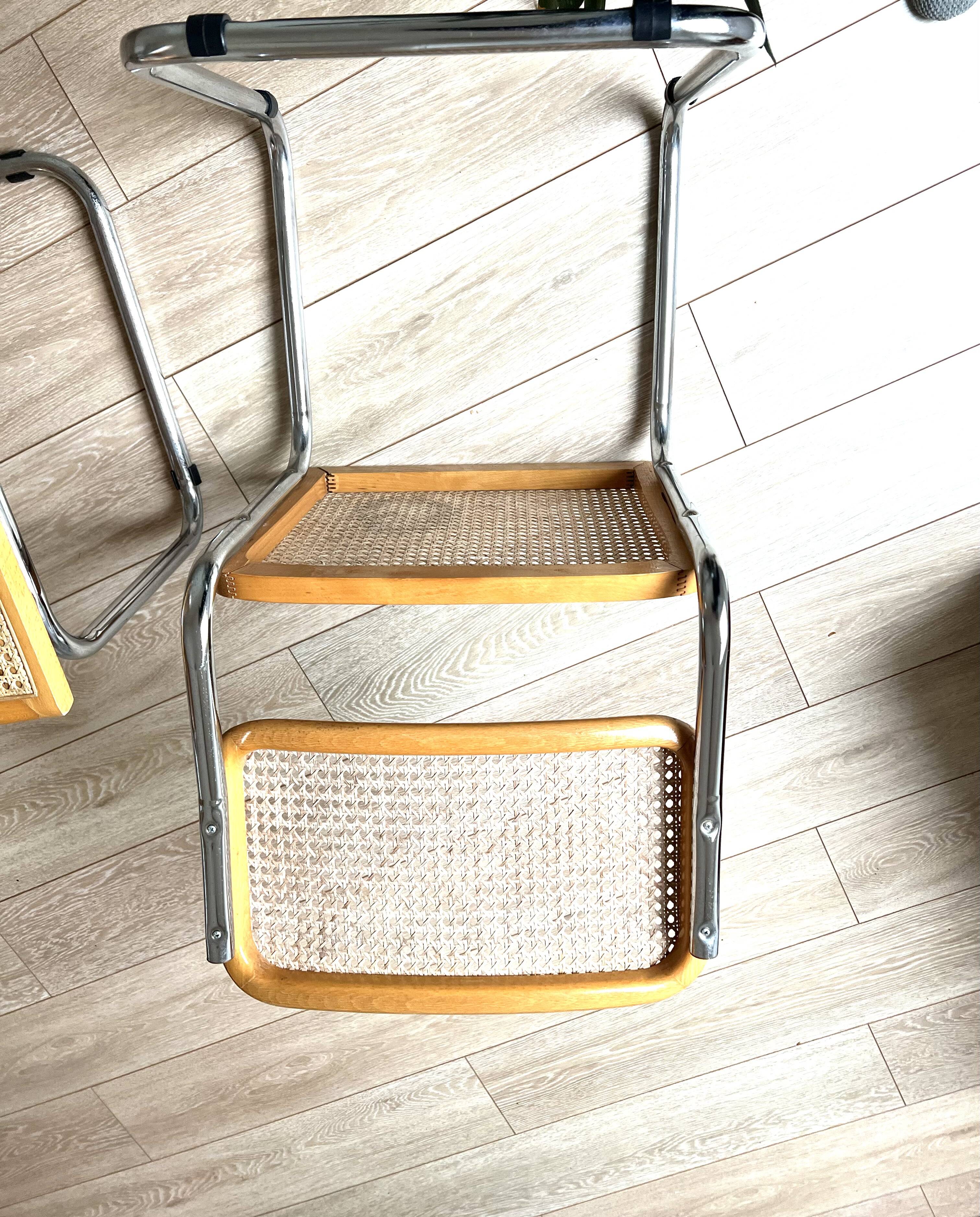 Cesca B32 chairs by Marcel Breuer