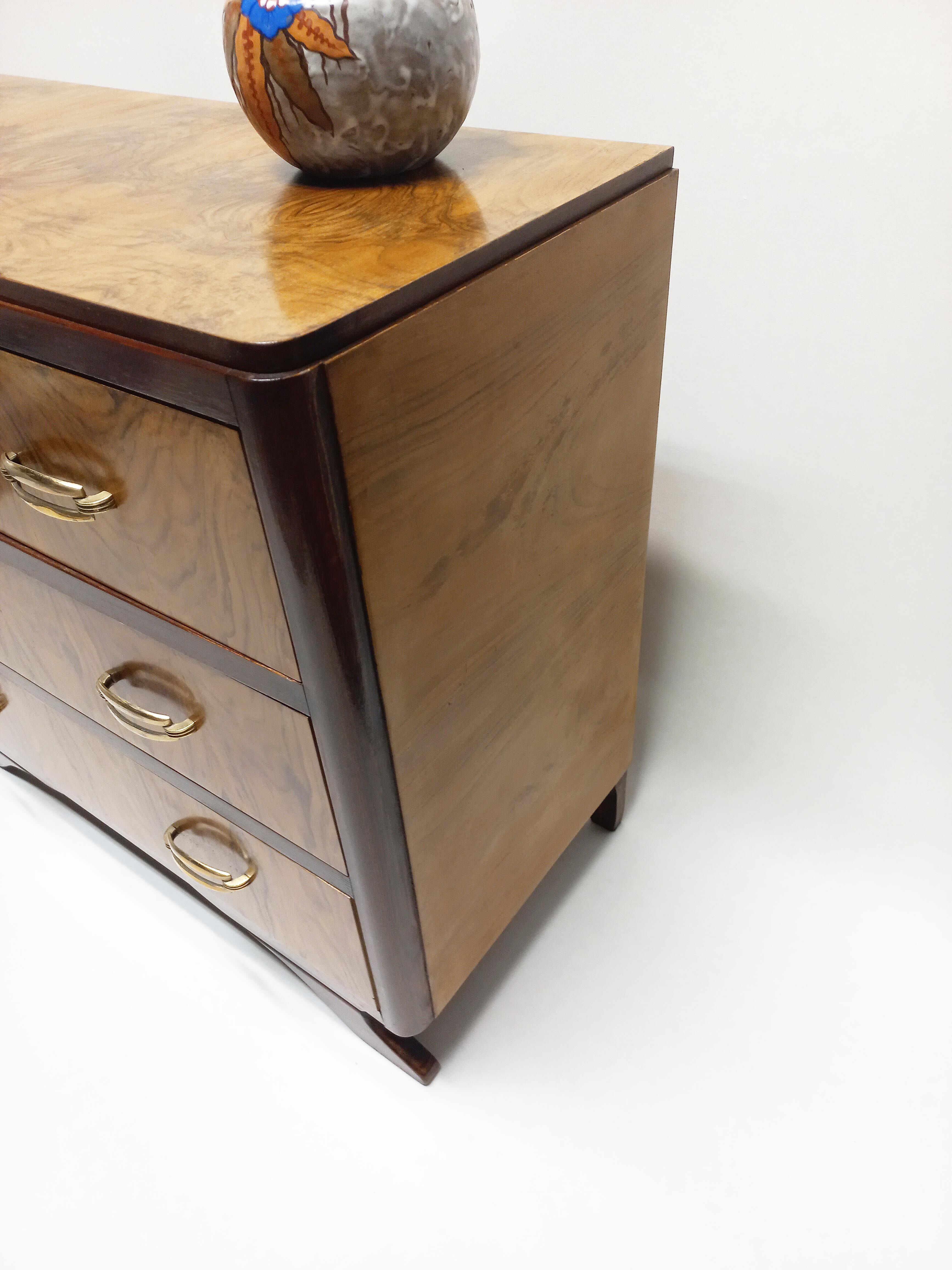 Commode art déco 1930 en noyer