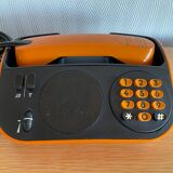 Phone orange pop art vintage telic ptt 1975 design f. quirin
