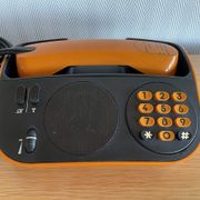 Phone orange pop art vintage telic ptt 1975 design f. quirin