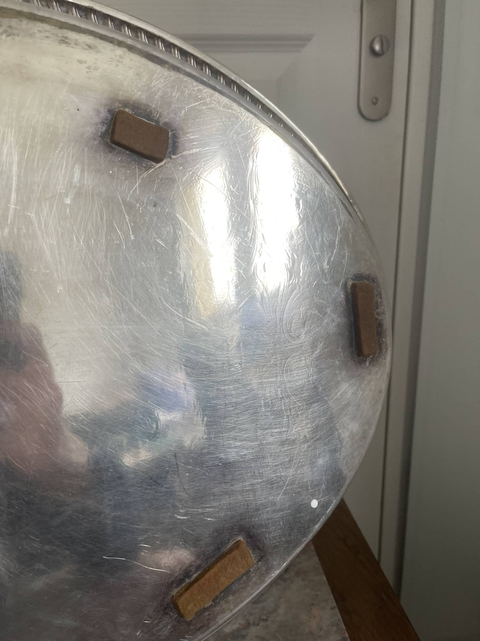 Vintage Silver Metal Tray Floral Rococo Pattern 55x40cm 1970