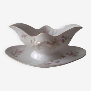 Vintage floral gravy boat