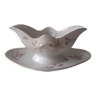 Vintage floral gravy boat