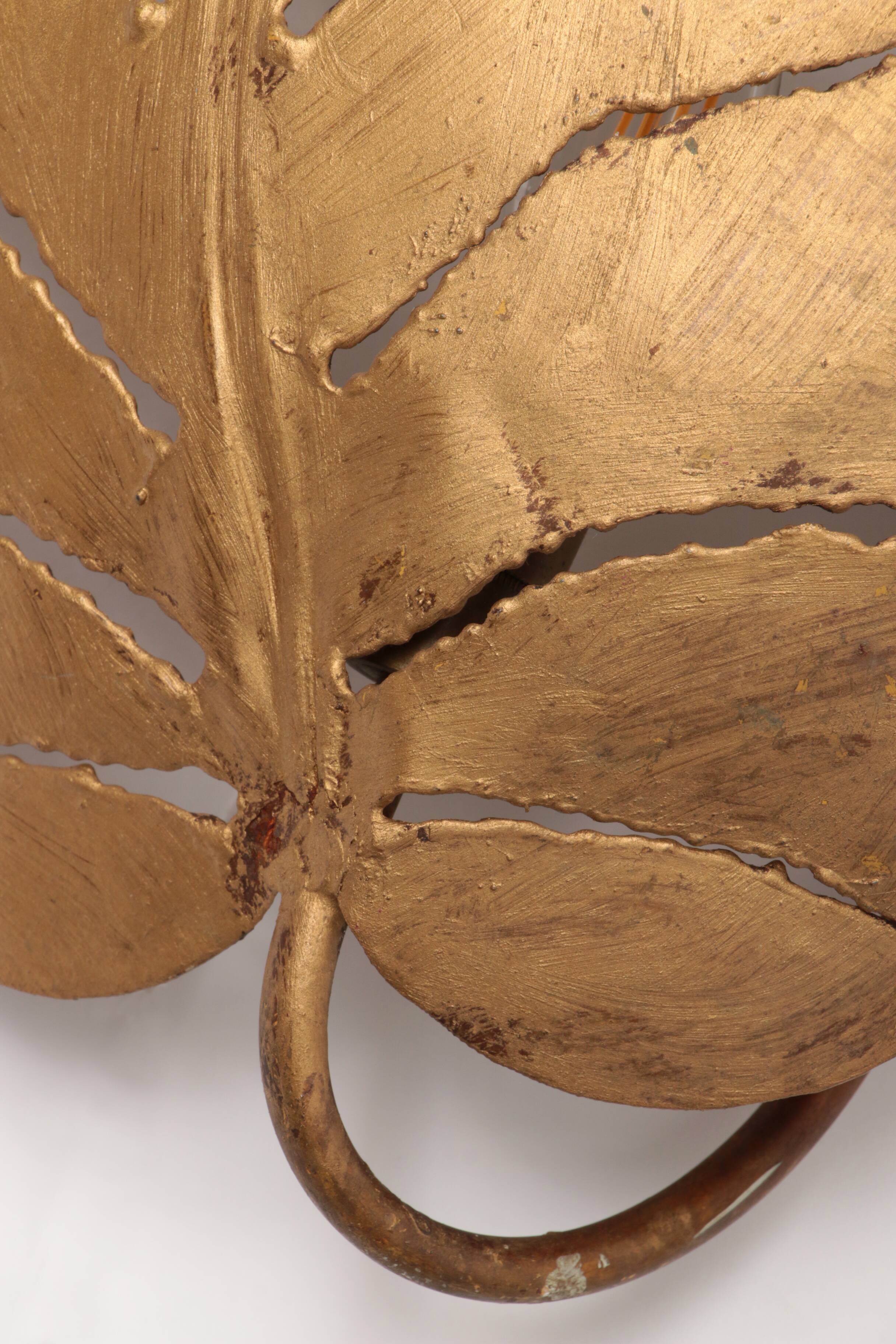 Applique italienne à feuilles tropicales, 1970