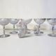6 crystal champagne coupes Baccarat / Nancy