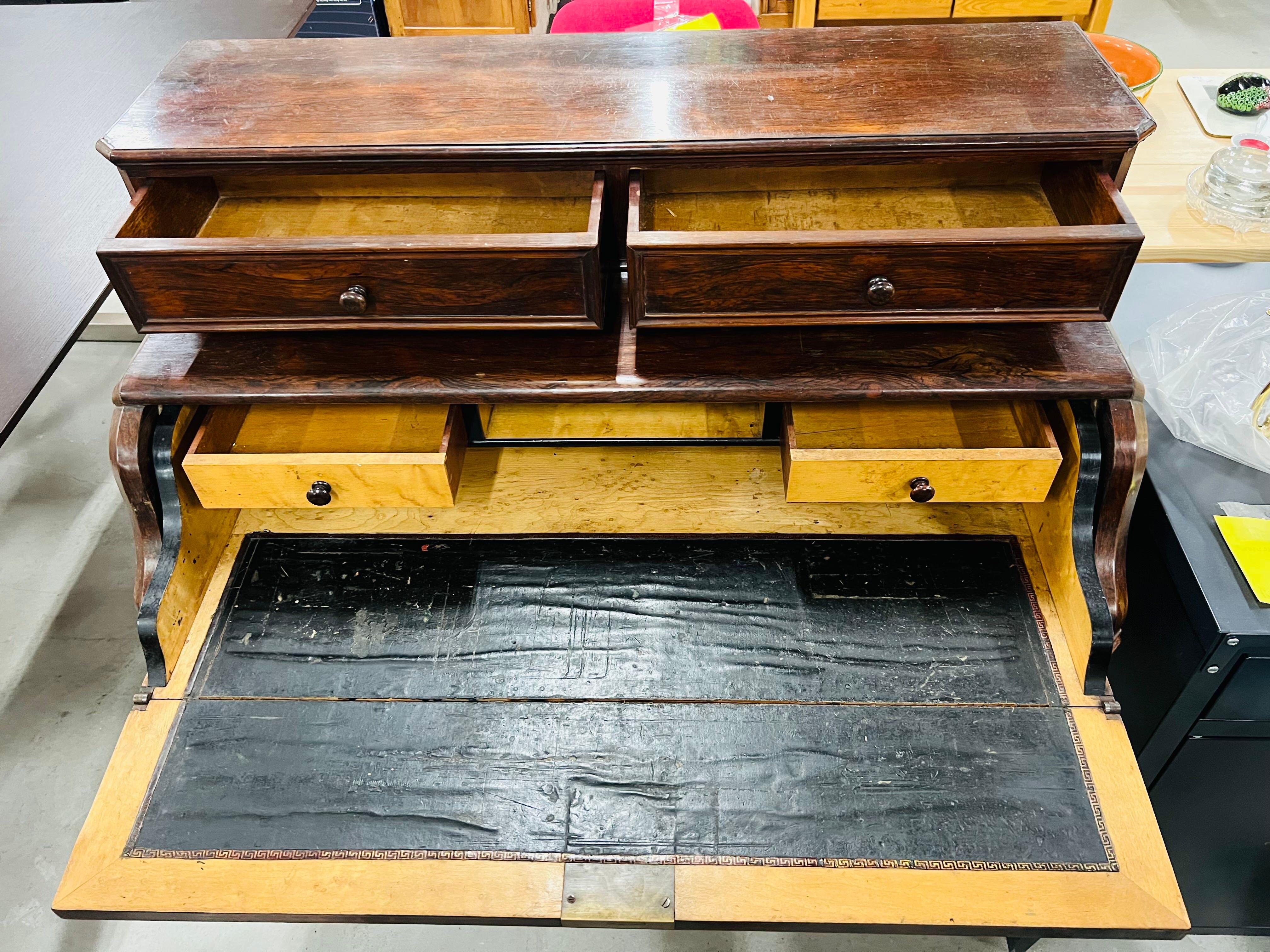 Mahogany secretary mid-nineteenth