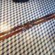 Pair of vintage wooden skis L=203