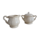 Teapot, sugar bowl and ivory milk jar from Sarreguemines