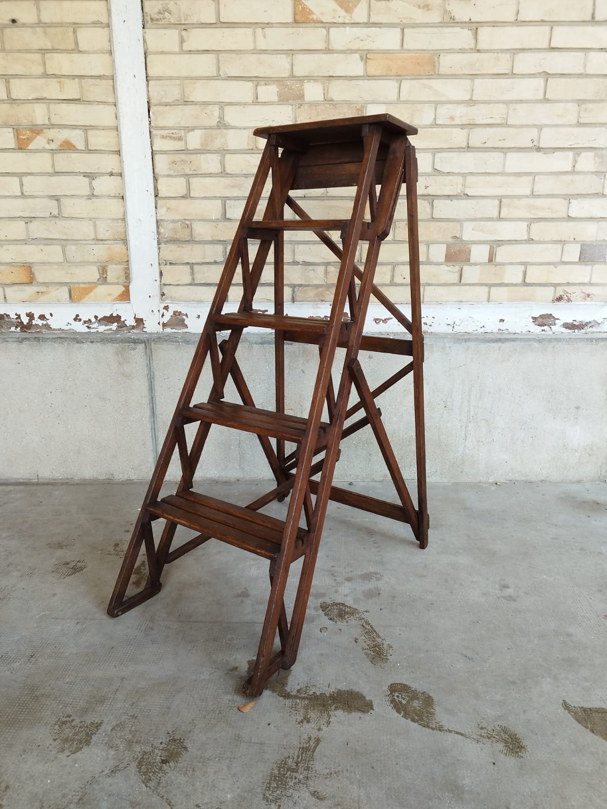 Vintage wooden stepladder from library 1930