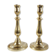 Pair Golden Brass Candlesticks