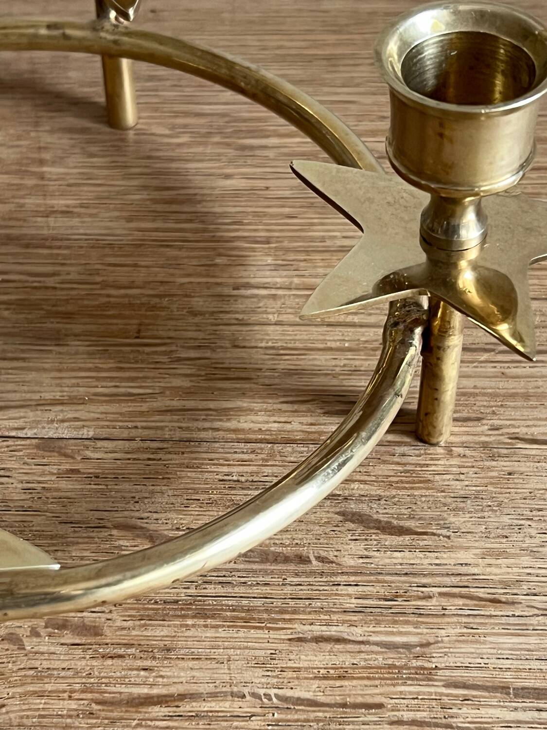 Vintage brass candle holder