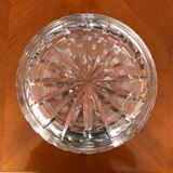 Cut crystal vase on foot